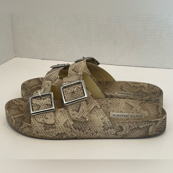 Steve Madden Snake Print Sandals - Picture 9 of 15